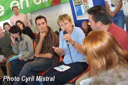 Débat avec M.G.B et J.M Coppolla au Stand des Bouc